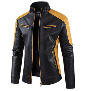 The Easton Faux Leather Jacket - Multiple Colors 0 WM Studios Yellow XS 