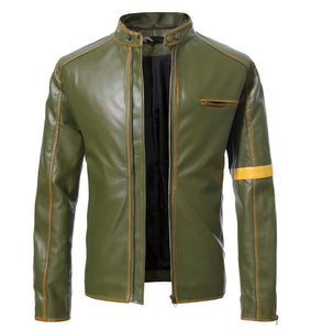 The Axel Faux Leather Biker Jacket - Multiple Colors 0 WM Studios Green XS 