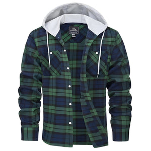 The Beckett Hooded Winter Flannel - Multiple Colors 0 WM Studios Green S 