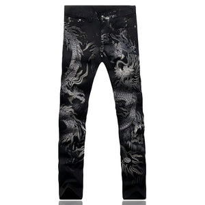 The Dragon Slim Fit Painted Jeans - Multiple Colors