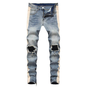 The Rally Distressed Biker Jeans - Multiple Colors Well Worn Blue 34 